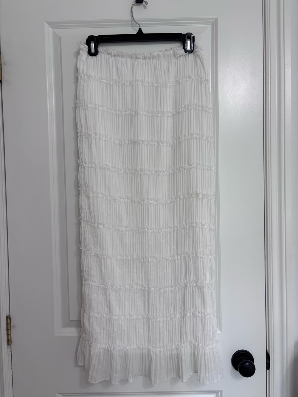 Ardene White Smocked Tiered Maxi Skirt